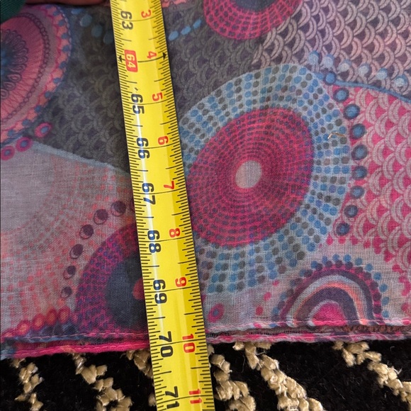 Colorful Patterned Scarf - Picture 3 of 3